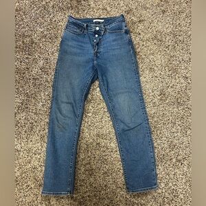Levi's Classic Blue Wedgie Straight Leg Jeans